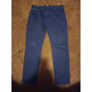 Mens Tommy Hilfiger Pants 34x32 Blue Cotton Chino